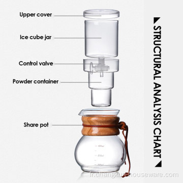 Café en verre infusion froide Dripper Ice Drip Maker
